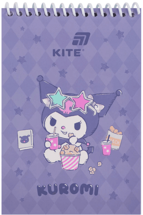Блокнот пруж. А6 48арк. б/лін. пласт. Hello Kitty №HK26-196-2/Kite/(20)