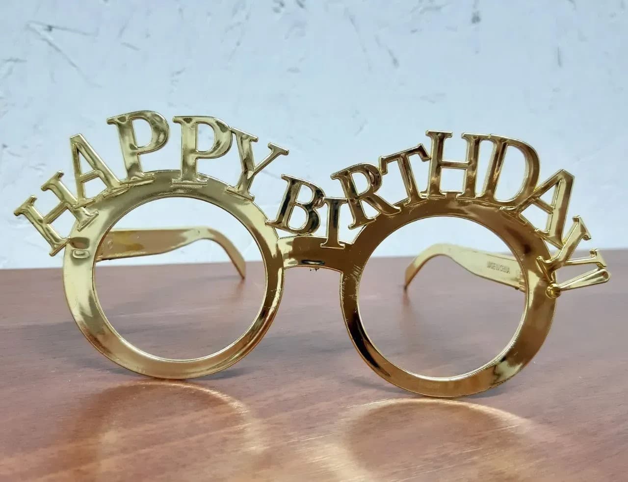 Очки "Happy birthday" золото №15813(12)