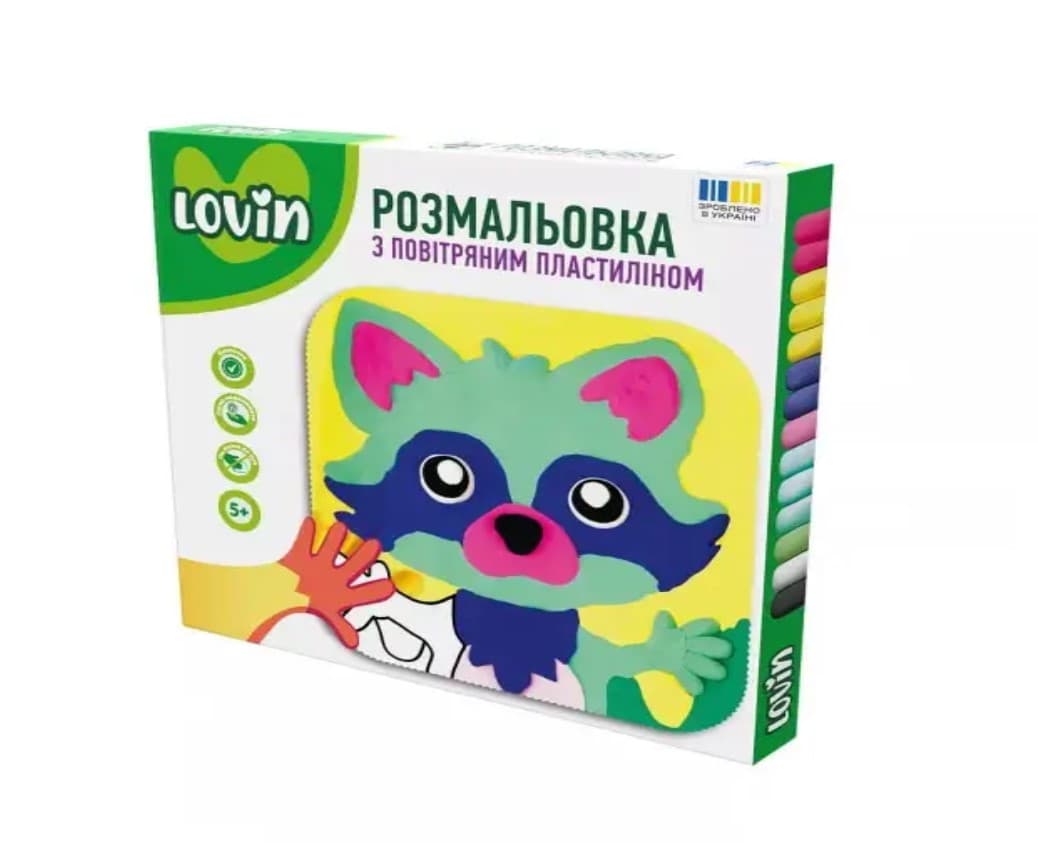 Набір для ліплення "Lovin" Лісові друзі розмальовка з повітряним пластілином №7000220(8)