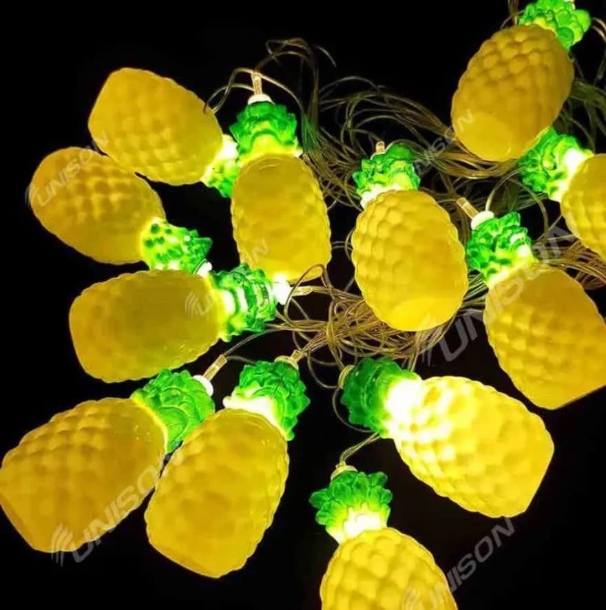 Гирлянда электрич. "Ананас" 12LED тёплый-белый, L-5м +переходник №1698-16 У