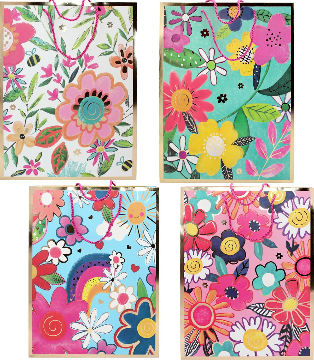 Пакет подарунковий папер. 31х42х12см тиснення фольгою, 4 види №BM.2000356/Buromax/(12)