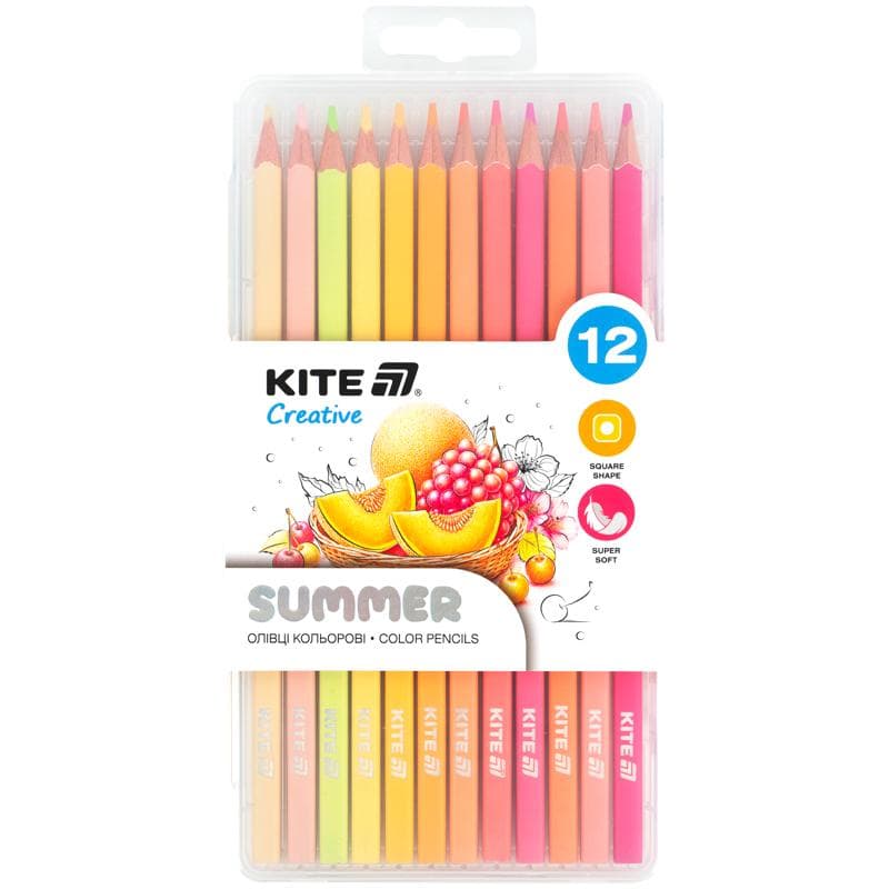 Олівці кольор. 12 кольор. "Kite" №K-1056-2 Summer