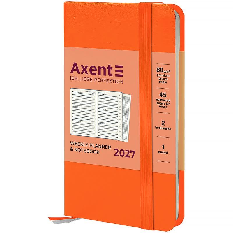 Щотижн. А6 "Axent" дат2027 Pocket Strong помаранчевий №8508-27-64-A