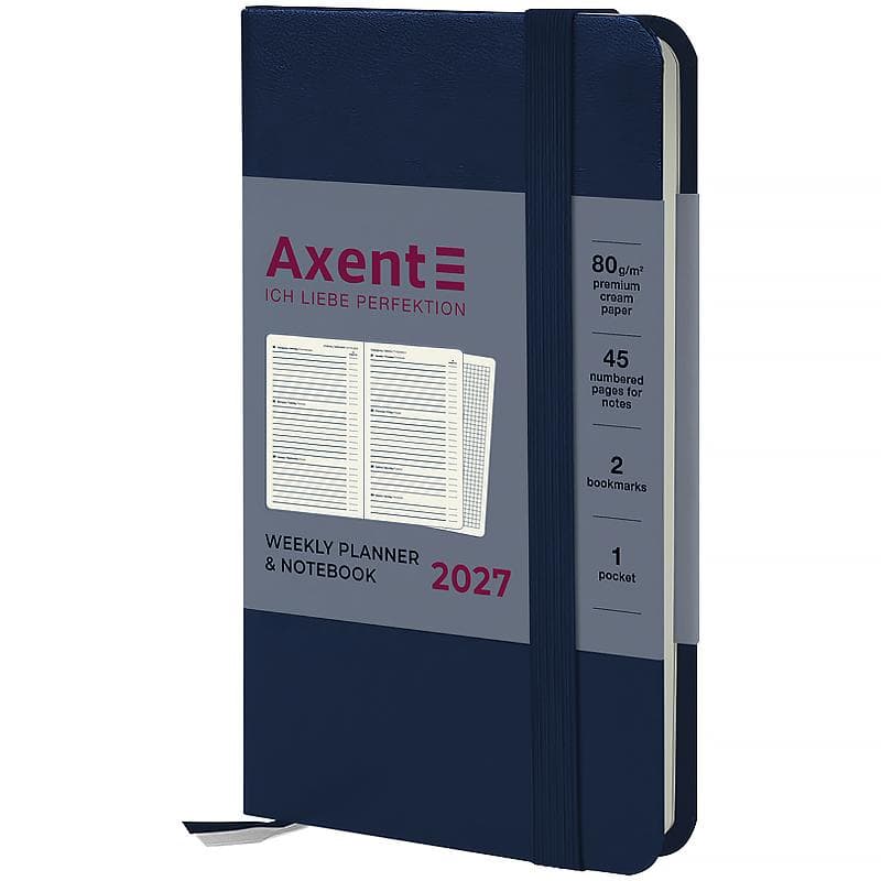 Щотижн. А6 "Axent" дат2027 Pocket Strong синій №8508-27-02-A