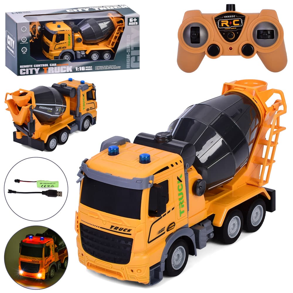 Бетономішалка RK 26см,1:16,звук,світло,рух. дет.,USBзарядне,в кор-ці №GD2021-6(12)
