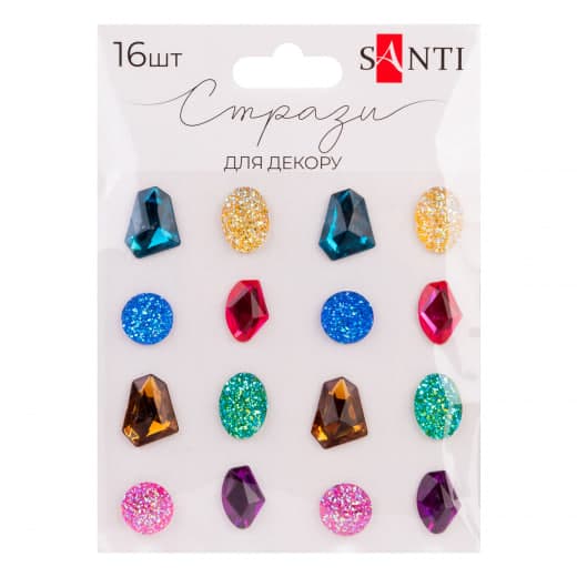 Стрази самокл. "Santi" "Diamonds" 16шт кольор. №743021