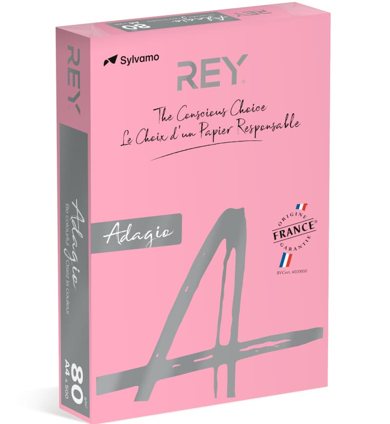 Папір кольор. А4 80г/м середн. REY Adagio Candy 05 (рожевий)(10)