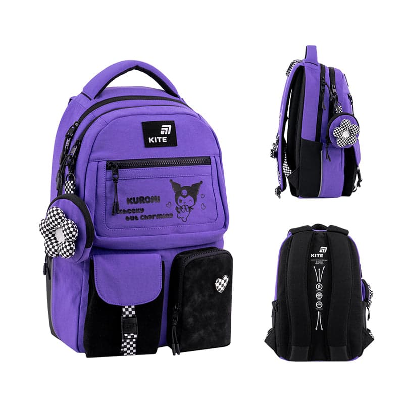 Рюкзак "Kite" Education teens Kuromi 2от.,7карм. №HK26-2587M-1(10)