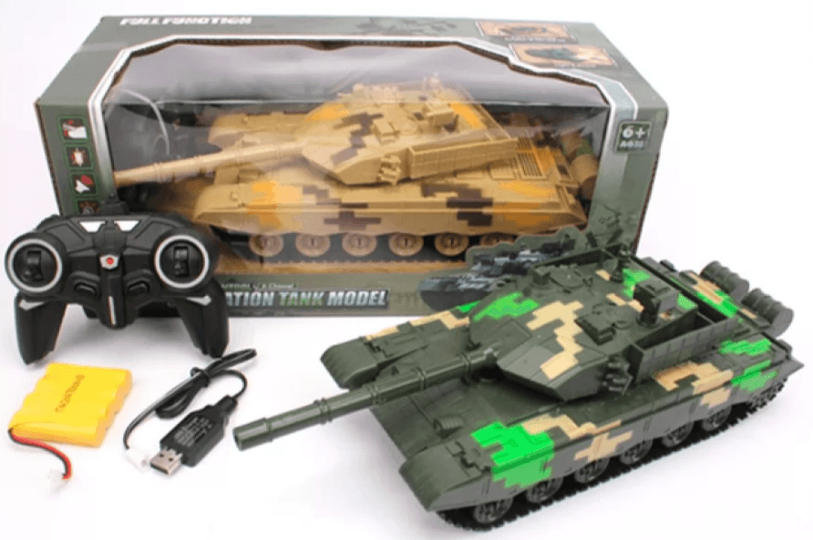 Танк RK 34см,звук,свет,подвижная кабина,USB заряд,в кор-ке,36х15х16см №5766(8)