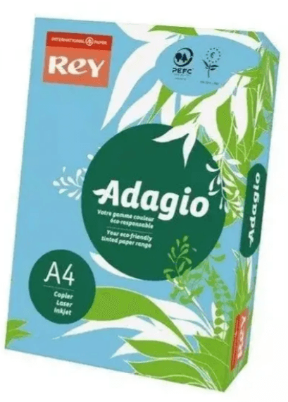 Папір кольор. А4 80г/м паст. Rey Sky 86 (ніжно-блакитний)(10)