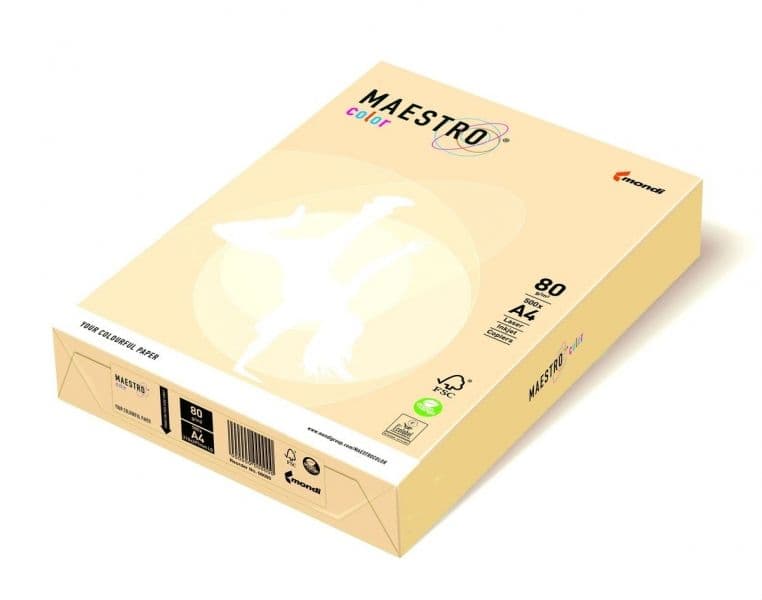Папір кольор. А4 80г/м Maestro Color Pastell BE66 Vanilla (ванільний)(10)