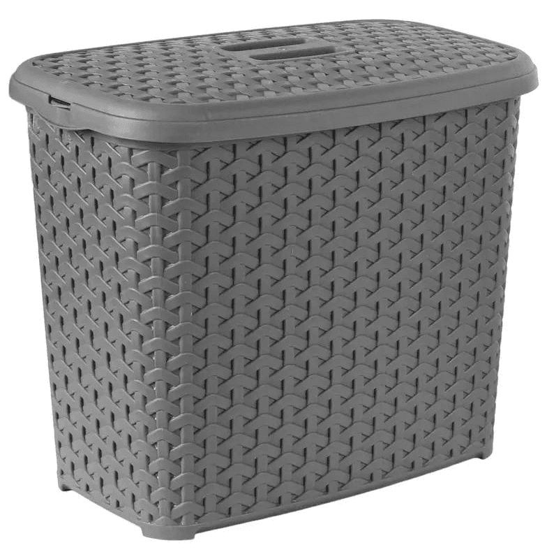 Корзина с крышкой 6л серая №К7-130(8)