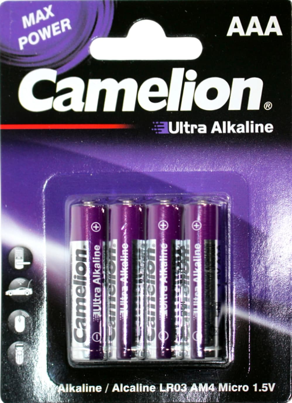 Батарейки Camelion Max Power Ultra violet LR-03/блистер 4шт (12)(288)