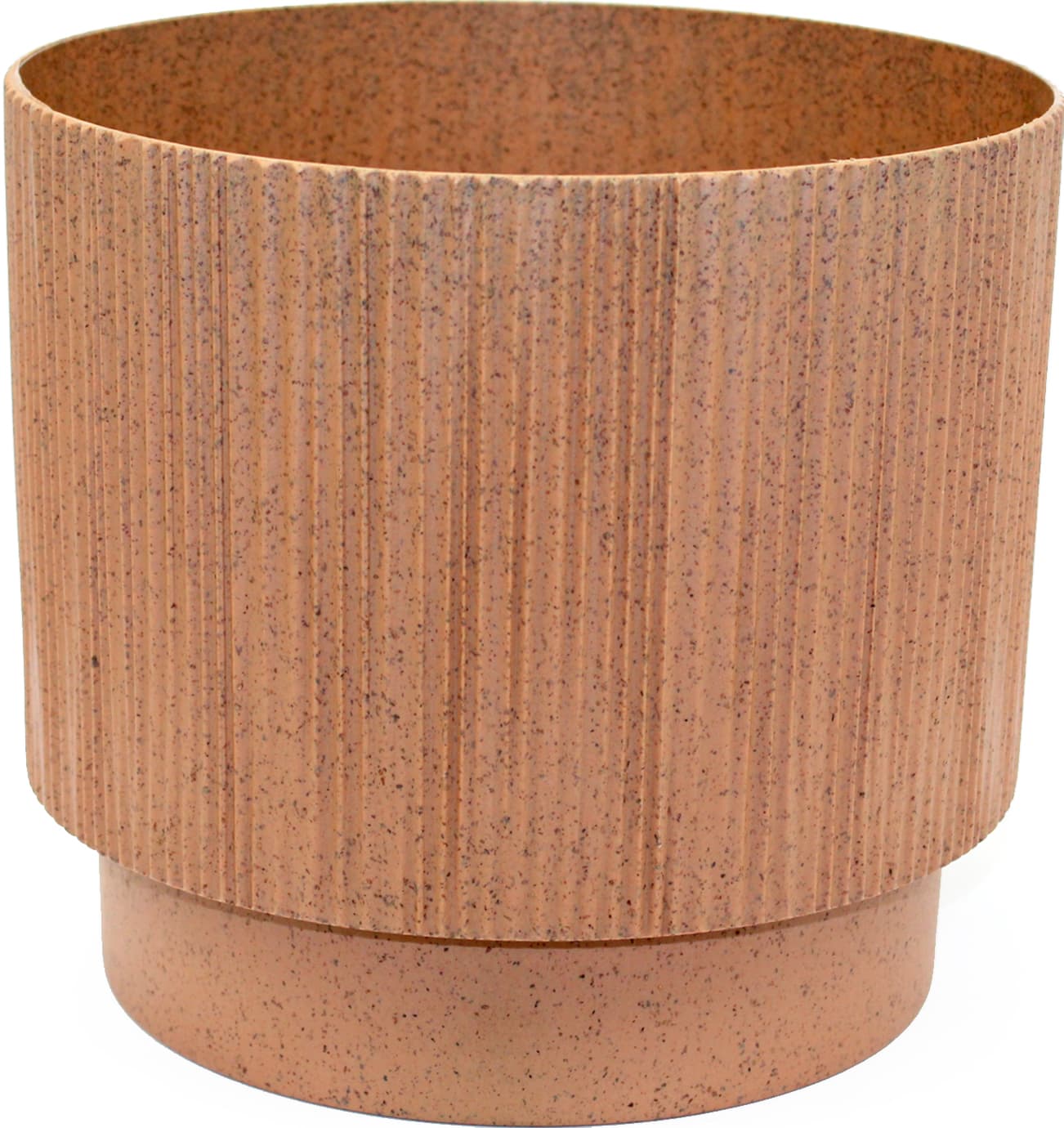 Горшок цветочный пласт. "Осло" d24х21см 6,3л карамель wood,со вставкой №5709/Алеана/(12)