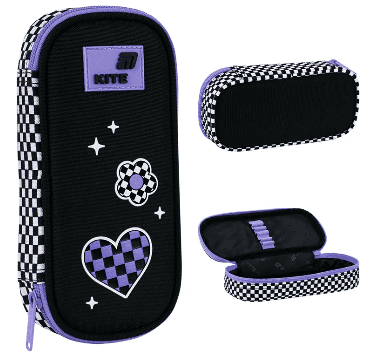 Пенал "Kite" Flower Power 1від.,м'який №K26-662-5