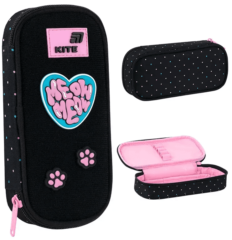 Пенал "Kite" Pretty Kitty 1від.,м'який №K26-662-1