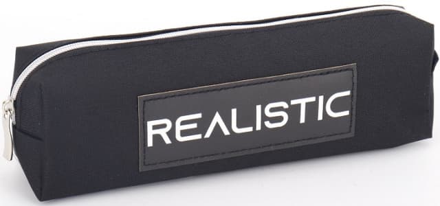 Пенал 1від., б/н,на блиск. "Realistic" чорний 2 №KJ4053/Мандарин/(48)