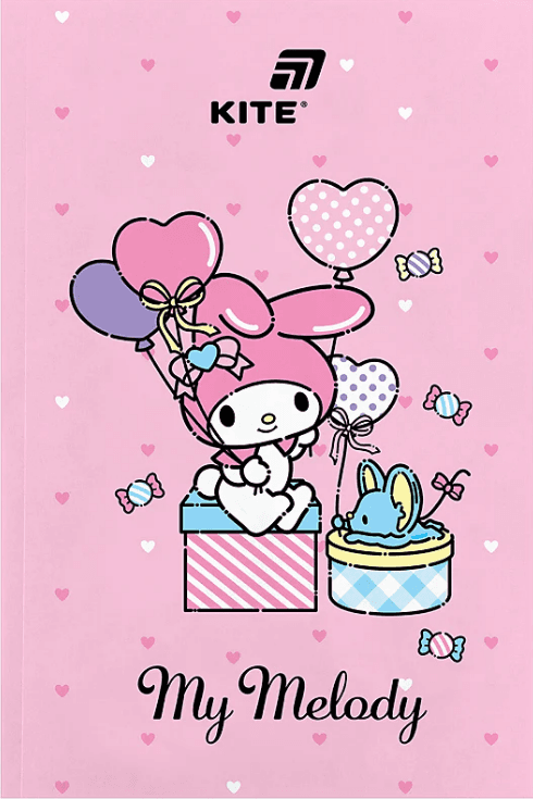 Блокнот А5 64арк. б/лін. м'яка обкл. Hello Kitty термобіндер №HK26-193/Kite/(10)