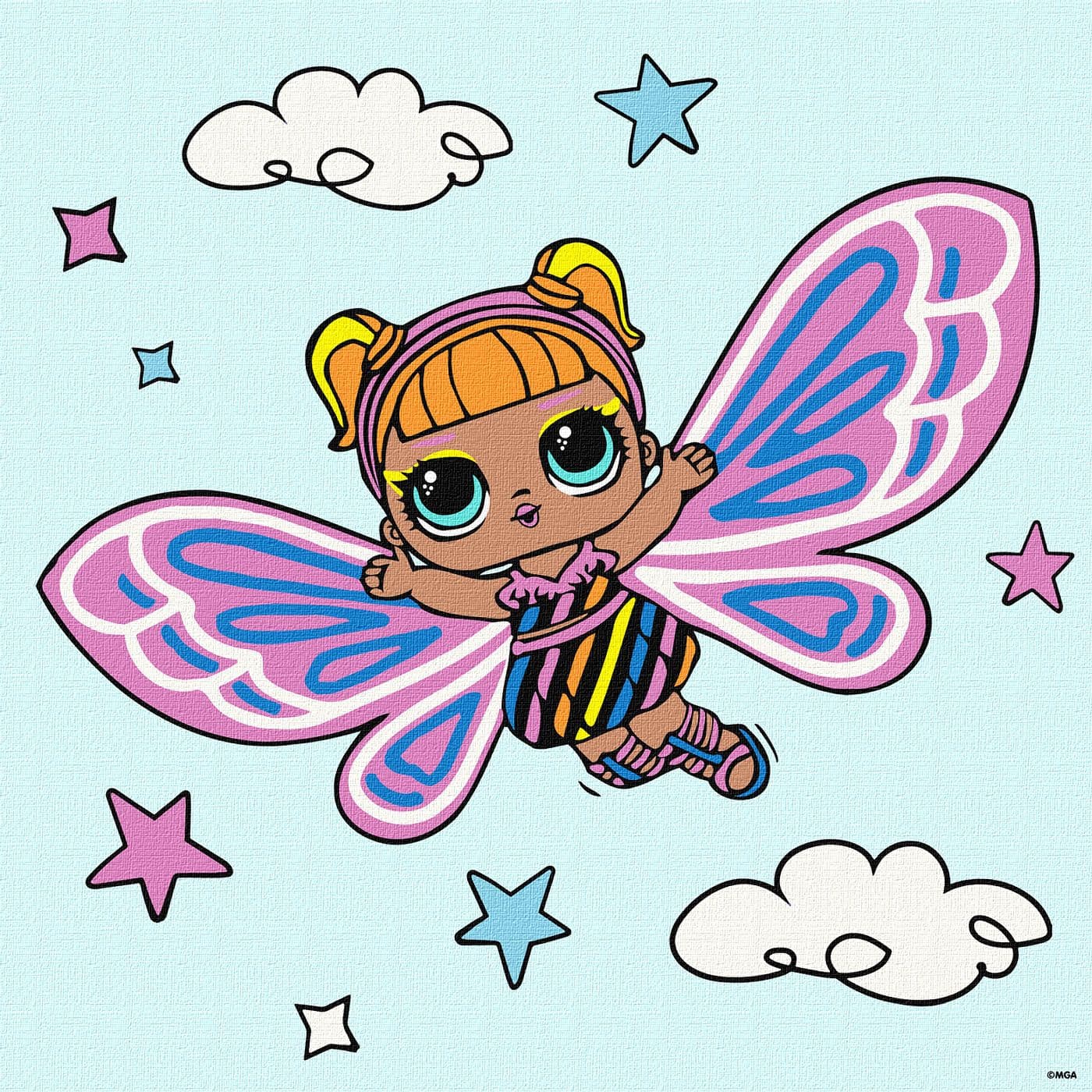 Картины по номерам акрил.для детей"L.O.L.Surprise!O.M.G.FairiesFlutterstar"40х40см№KHO1090