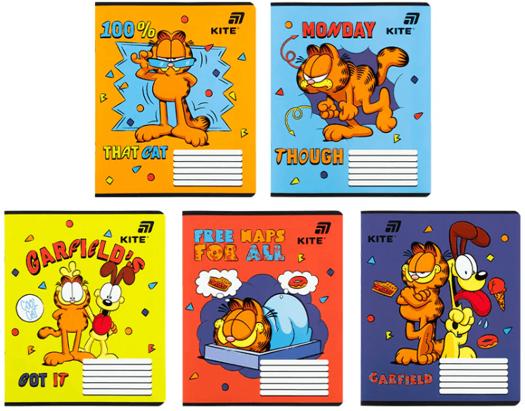 Зошит 12арк. лін. "Kite" софт тач + УФ лак Garfield Retro/Classic №GF26-234(20)(560)