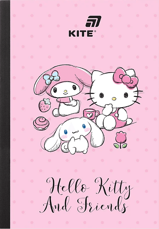 Блокнот А5 40арк. кліт. м'яка обкл. "Hello Kitty" №HK26-091-2/Kite/(10)