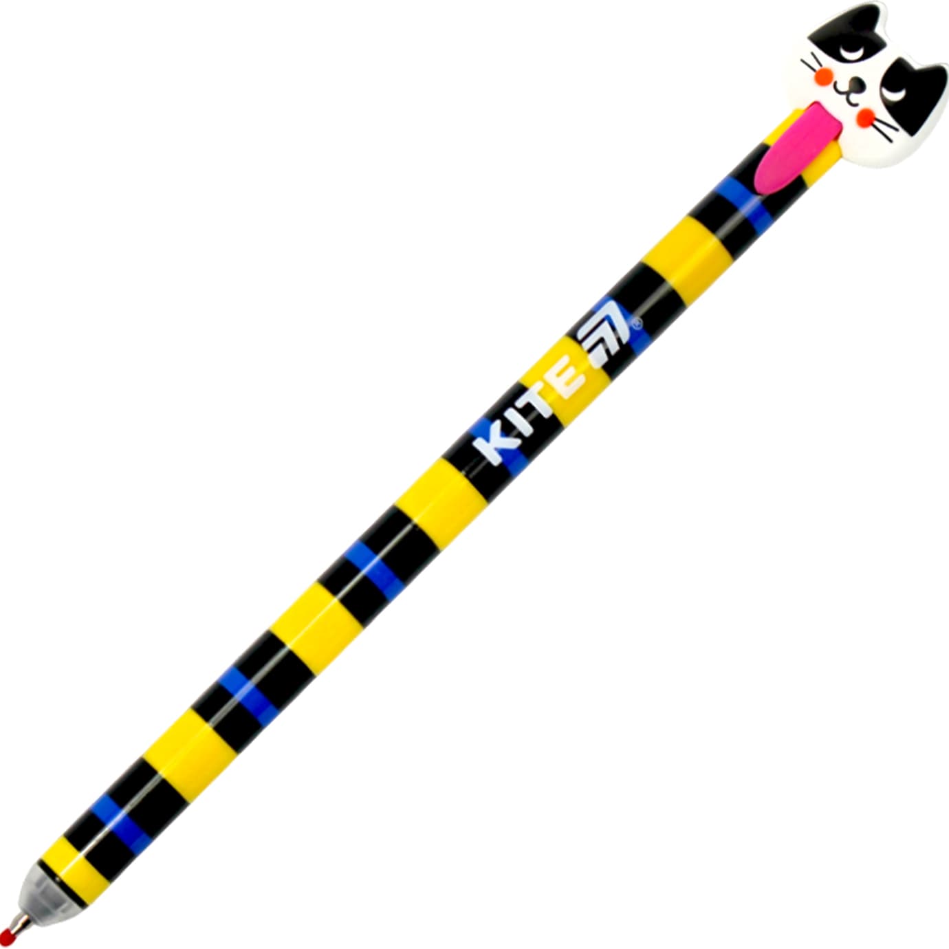 Ручка авт. гел. "Kite" №К25-027 Cats "пиши-стирай" синя(36)