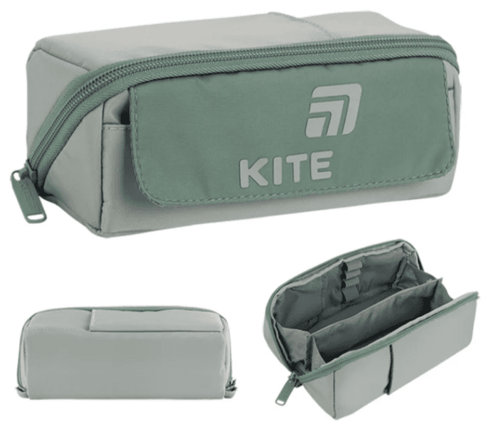 Пенал "Kite" 1від.,м'який оливковий №K26-2702-3