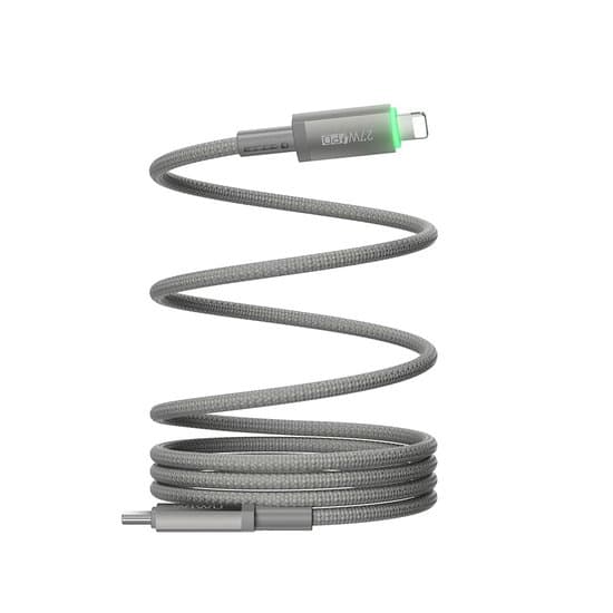 Кабель USB > lihgtning Wiwu №Wi-C083 магнитный, быстрая зарядка 27W 1м grey