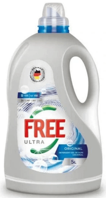 Прал. порошок рідкий 5л гель "Free" Ultra Original(4)
