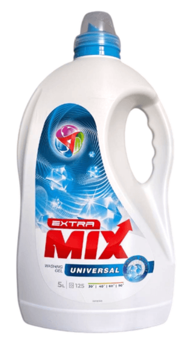 Прал. порошок рідкий 5л гель "Extra mix" універсал(4)