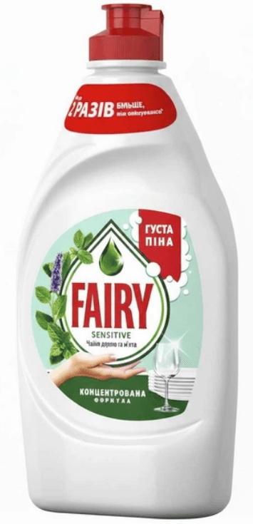 Миючий засіб д/посуду "Fairy" 450мл Сенситив Чайне дерево та м'ята(21)