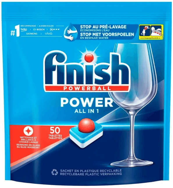 Таблетки д/посудомийних машин "Finish Power All in 1" 55шт