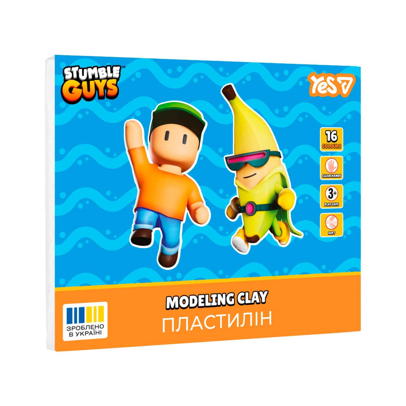 Пластилін "Yes" Stumble Guys 16 кольор. 320гр №540724