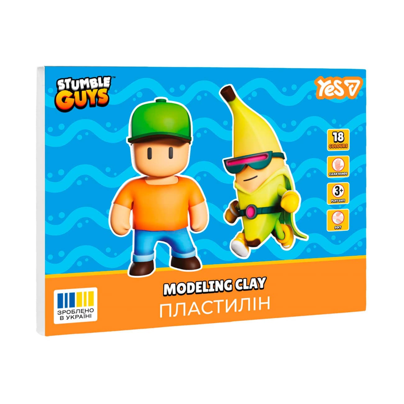 Пластилін "Yes" Stumble Guys 18 кольор. 360гр №540710