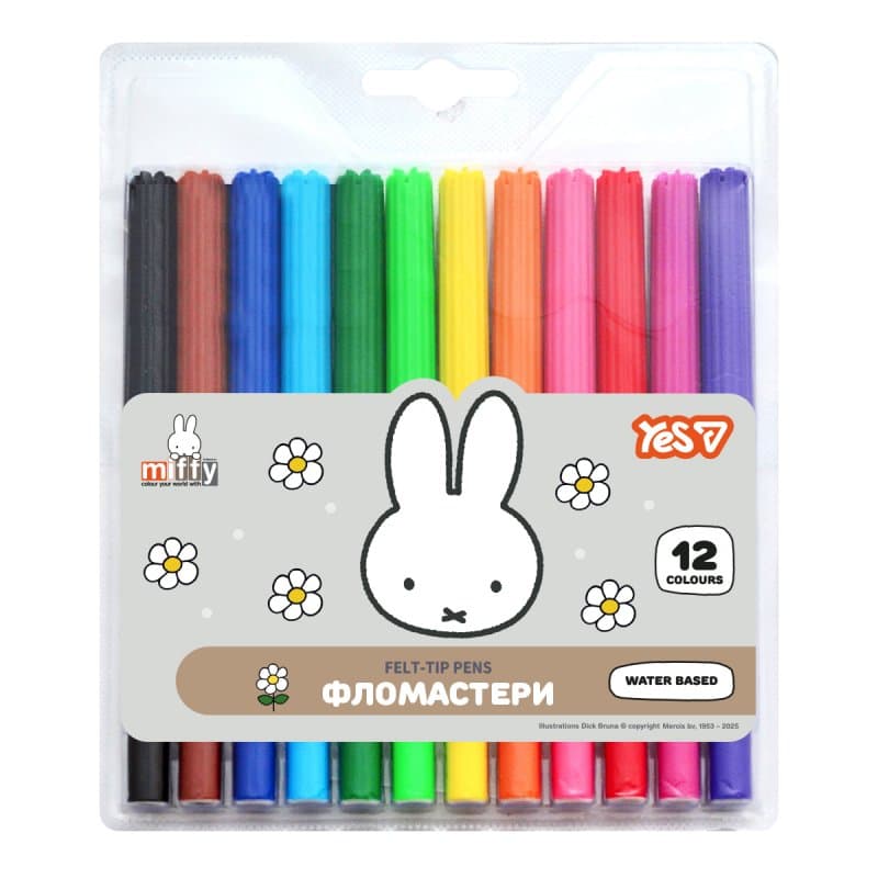 Фломастери "Yes" 12кольор. "Miffy" №650604