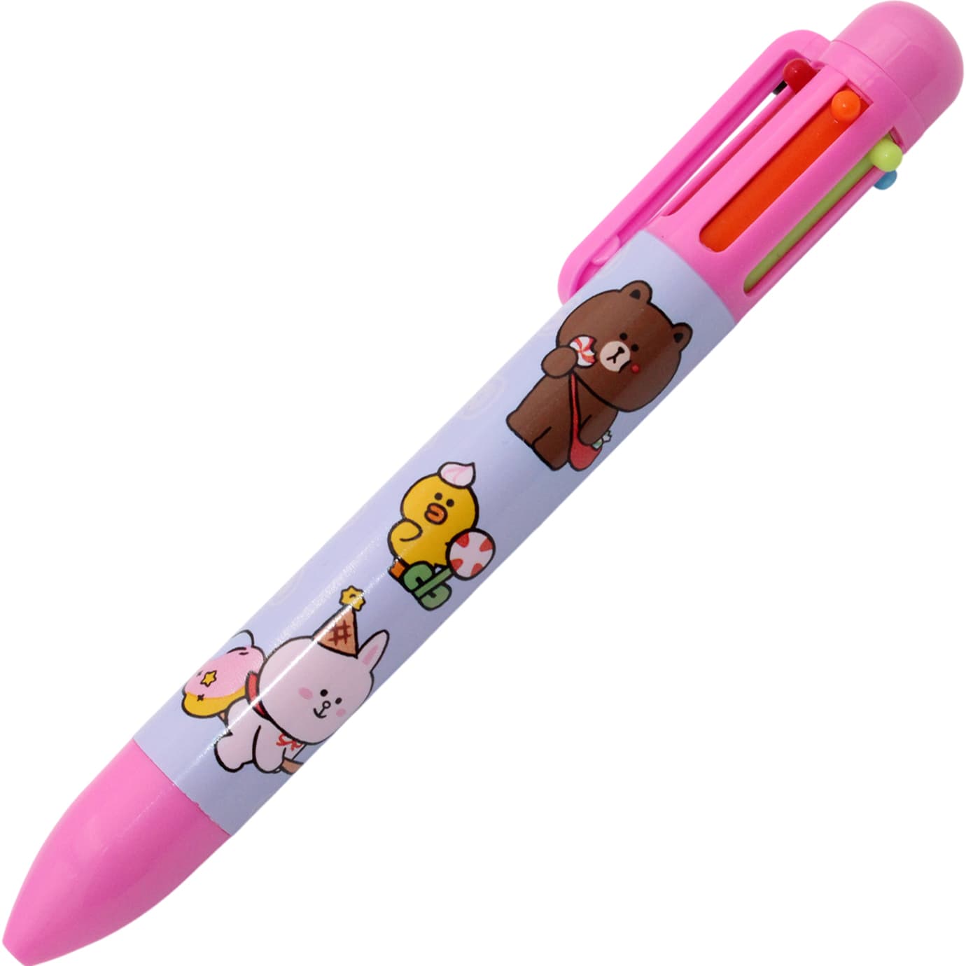 Ручка авт. кульк. "Yes" №412245 Line Friends 0,7мм 6 кольор.(24)