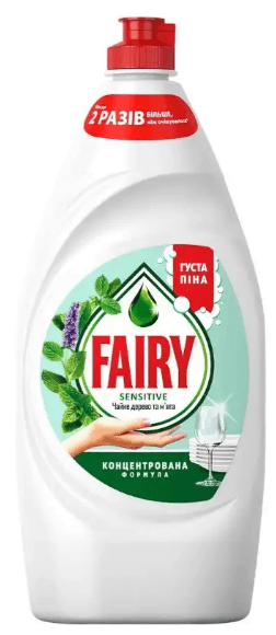 Миючий засіб д/посуду "Fairy" 900мл Сенсетив Чайне дерево(12)