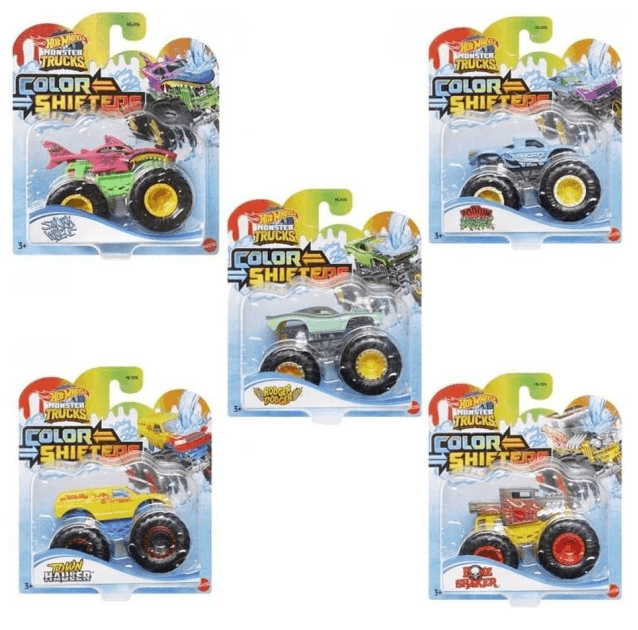Машинка-позашляховик"Monster Trucks" "Зміни колір",в асорт. №HGX06 / Hot Wheels/(4)