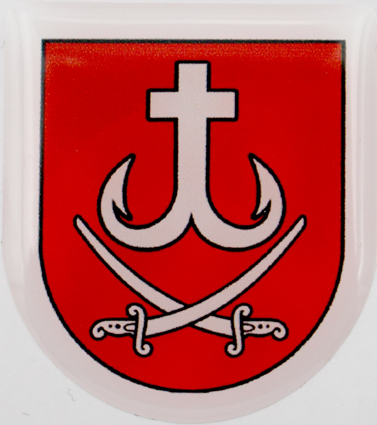 Об'ємна наклейка №1 "Герб Вінниці старий" 32х36мм/НСВ/