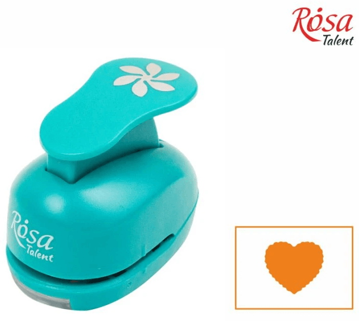 Дирокол "Rosa Talent" Серце фігурне 1,6см №881030(12)