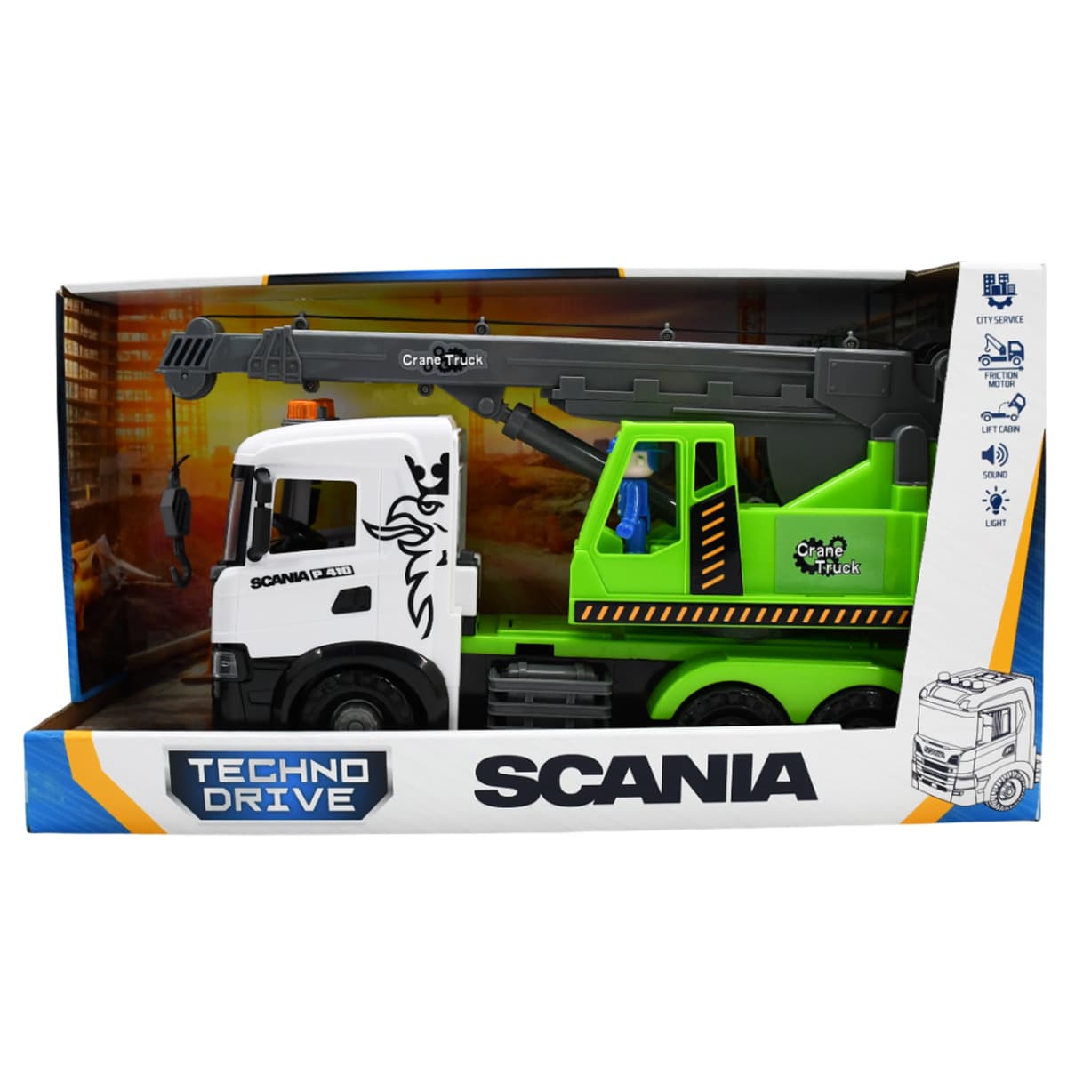 Автомодель "Technodriver" SCANIA АВТОКРАН (світло, звук) №3006KS/КіддіСвіт/