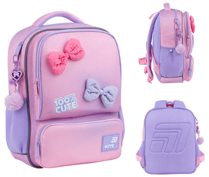 Рюкзак "Kite" Kids 100% Cute 1от.,3карм. №K26-538XS-1