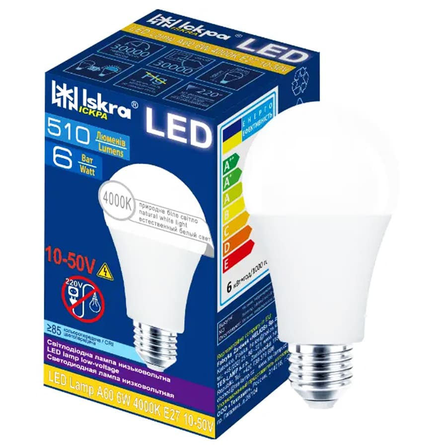 Лампа ЛЗП "Іскра" LED 10Вт Е27 4000K (1)(100)