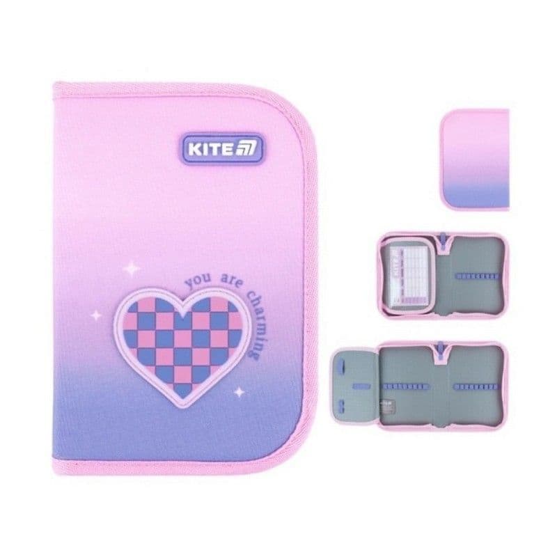 Пенал "Kite" Charming 1від.,б/н,з 1 відворотом №K26-621-1