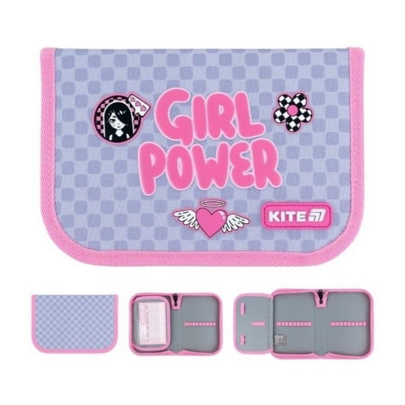 Пенал "Kite" Girl's Power 1від.,б/н,з 1 відворотом №K26-621-5