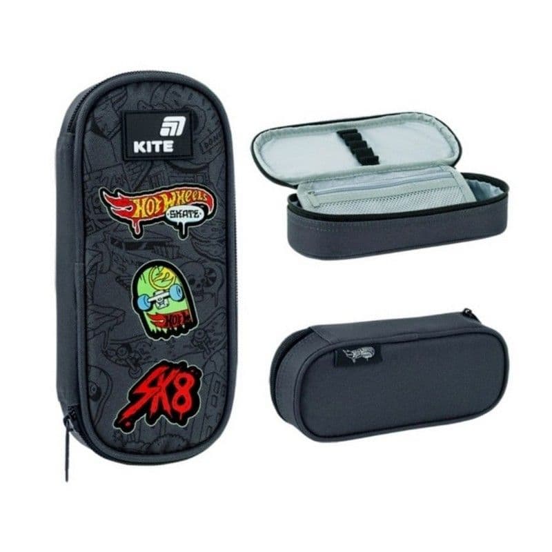 Пенал "Kite" Hot Wheels 1від.,м'який №HW26-599