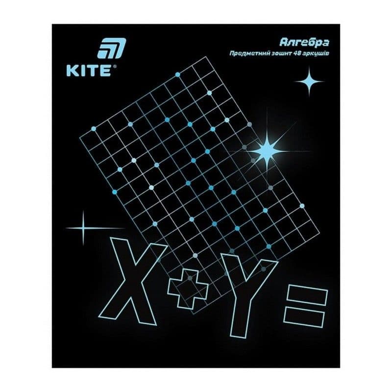 Зошит 48арк. кліт. "Kite" Предметка-Алгебра софт тач+УФ,Lumen №K26-240-3(10)(200)