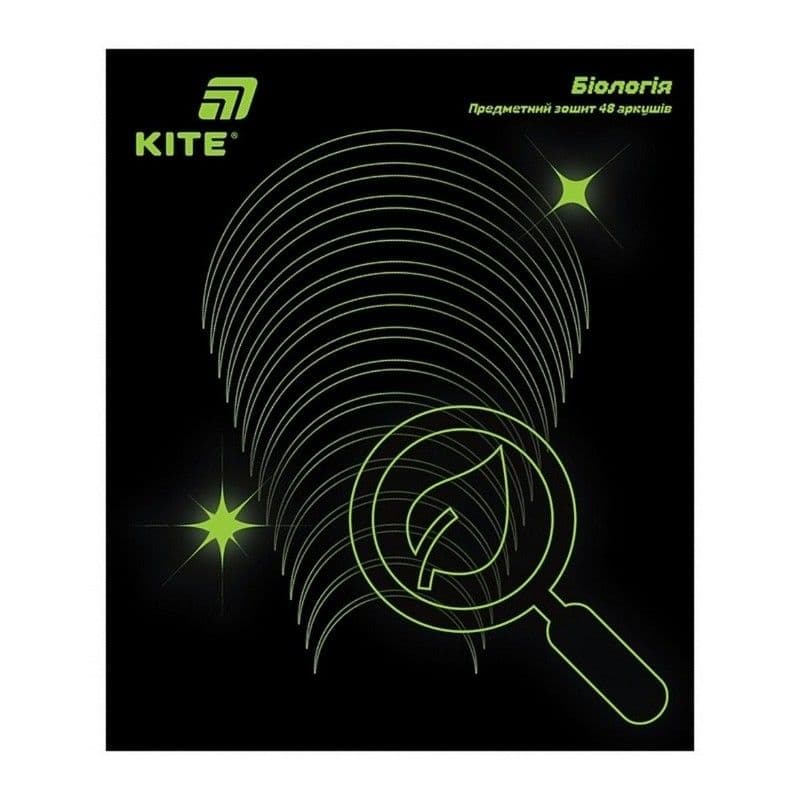 Зошит 48арк. кліт. "Kite" Предметка-Біологія софт тач+УФ,Lumen №K26-240-7(10)(200)