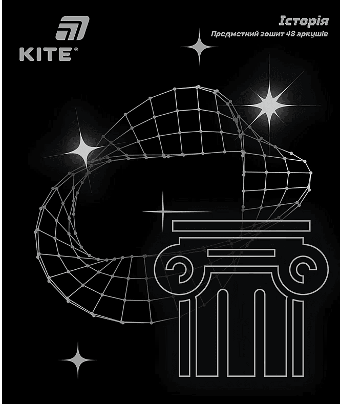 Зошит 48арк. кліт. "Kite" Предметка- Історія софт тач+УФ,Lumen №K26-240-4(10)(200)