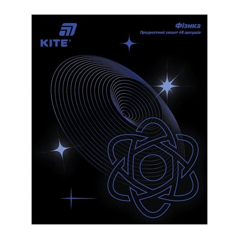 Зошит 48арк. кліт. "Kite" Предметка- Фізика софт тач+УФ,Lumen №K26-240-2(10)(200)